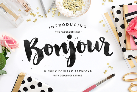 Bonjour! Typeface with Extras par Nicky Laatz