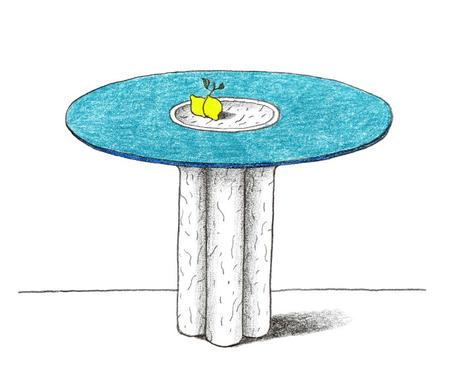 Vesta la table en marbre par Guillaume Delvigne