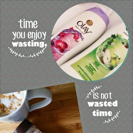 Ce matin je m'offre un bain,  un café et un biscotti