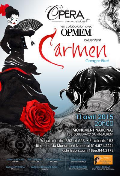 La mezzo-soprano Christianne Stotijn au Ladies’ Morning Musical Club, Carmen par Opéra immédiat et le programme du Festival d’opéra de Québec de 2015