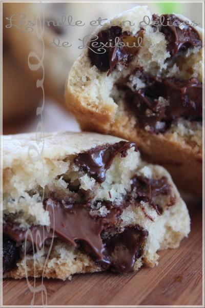 ~Biscuits pépites de chocolat avec centre au nutella~