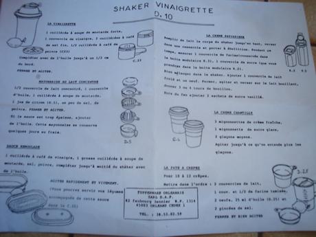Shaker vinaigrette  ...tupperware