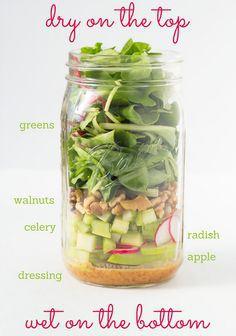 salad in an jar