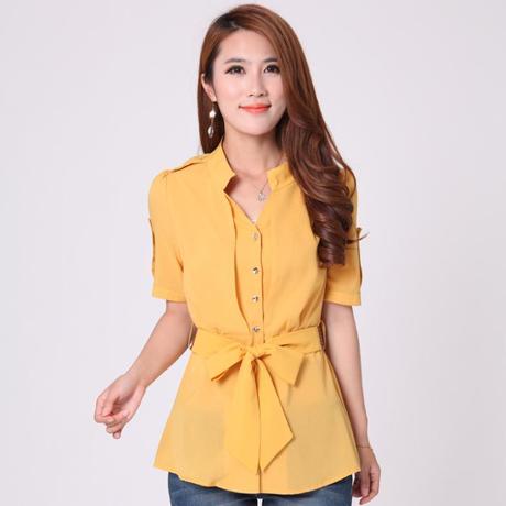 chemise jaune