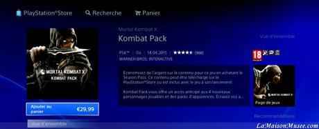 Contenu DLC Kombat Pack