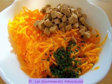 Salade de courge au tofu mariné et aux graines (Vegan)