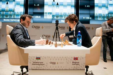 Magnus Carlsen au 2e Mémorial d'échecs Vugar Gashimov - Photo © Shamkir Chess Tournament 2015 
