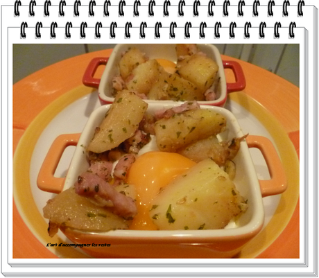 oeufs cocotte PDT persillée et lardons2