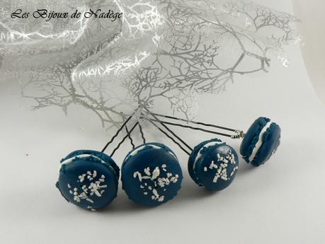 pic à chignon macaron bleu