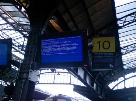 Message d'erreur: Blue Screen SNCF