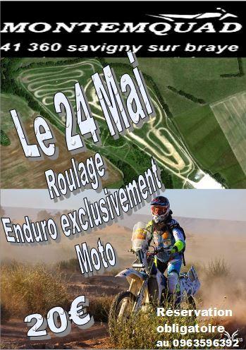 Roulage moto sur le domaine de Montempaille (41) le 24 mai 2015