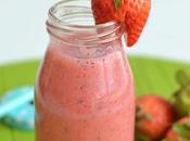 Smoothie fraise pointe menthe