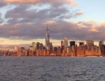 hudson river vue manhattan coucher soleil
