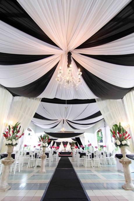 Décoration de salle de mariage en noir et blanc ! - Paperblog