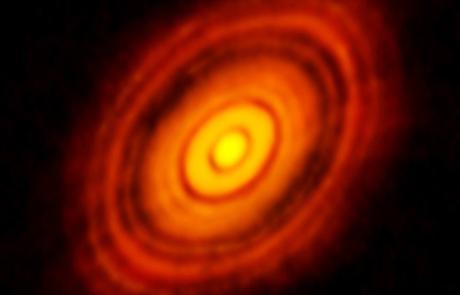 This protoplanetary disc surrounds the young star HL Tau. ALMA has revealed a structure within the disc that indicates possible planet formation. (Courtesy: ALMA (NRAO/ESO/NAOJ))
