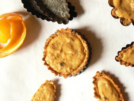 Tartelette sans sucre sans gluten à l'orange Tartelette ss sucre orange curd
