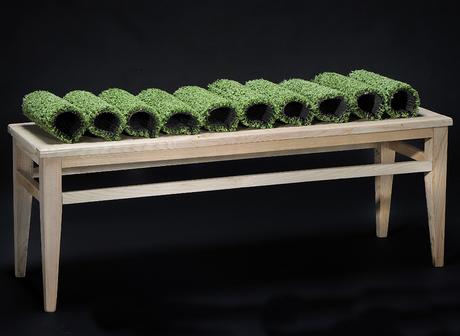 Courbes vertes banc durable par Benjamin Rousse