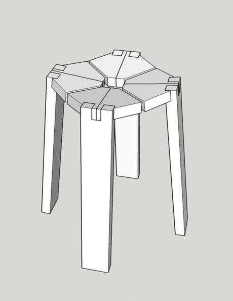 Un petit tabouret par Boris Beaulant