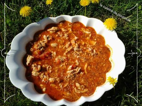 Poulet à la tomate, miel et thym WW