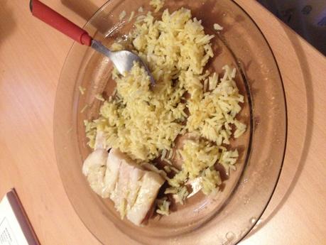 Filet de cabillaud et riz au curry