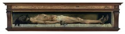 Hans Holbein d. J. (um 1497/1498–1543)  Der tote Christus im Grab, 1521–1522  Öl auf Lindenholz  32.4 x 202.1 cm  Kunstmuseum Basel, Amerbach-Kabinett 1662  Inv. 318 © Kunstmuseum Basel 