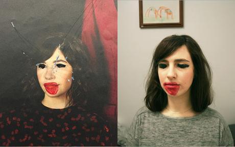 Une artiste se maquille comme les graffitis du métro lydiacambron2