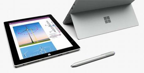Tablette tactile et ordinateur portable, la Surface 3 de Microsoft est disponible