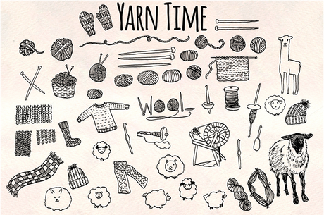 Yarn Time! 50+ Yarn Craft Graphics! - Violet LeBeaux