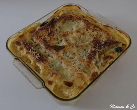 Lasagnes de blettes au curry de thon