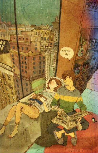illustration couple amoureux manga