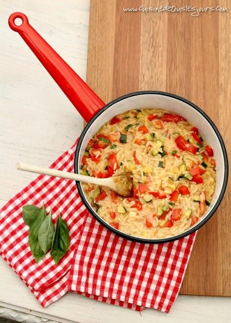 Pastasotto de risetti aux légumes sautés - Cuisine de tous les jours