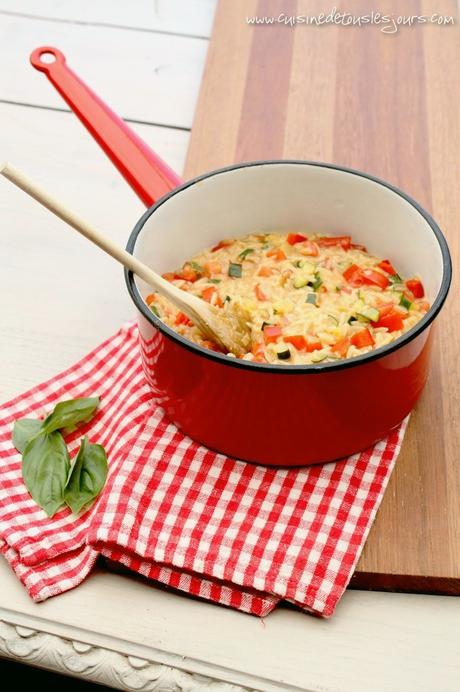 Pastasotto de risetti aux légumes sautés - Cuisine de tous les jours