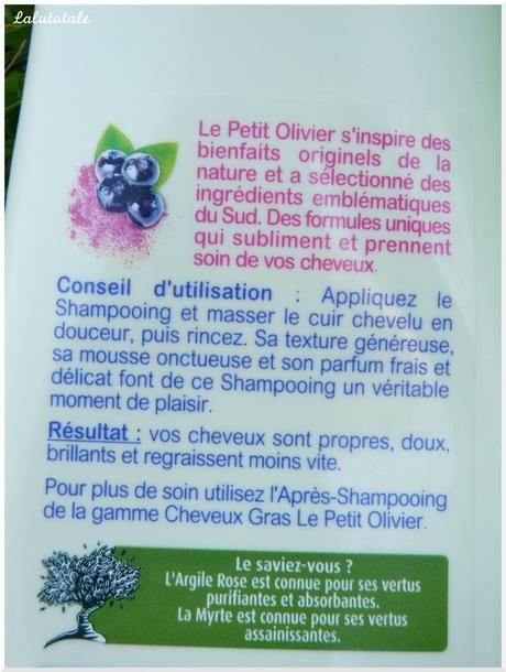 ( LE PETIT OLIVIER ) Le shampooing à l’assaut des touffes grasses : myrte ou réalité ?