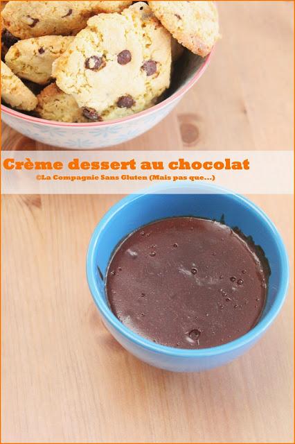 Crème dessert Chocolat - sans gluten, sans lait, vegan.