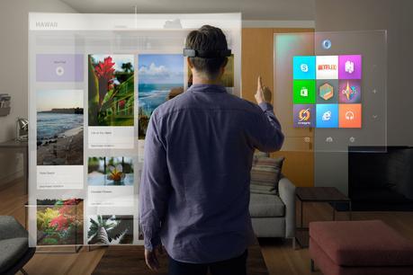Un aperçu de l'expérience que promet l'HoloLens de Microsoft (Image : Microsoft).