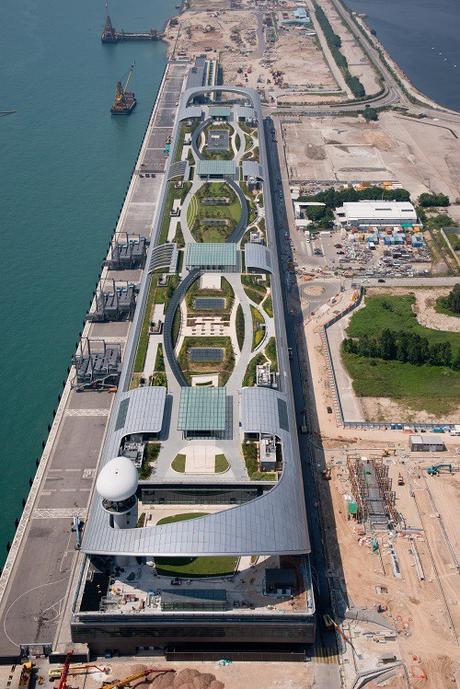 La toiture végétalisée du terminal de croisières Kai Tak à Hong Kong (c)DR