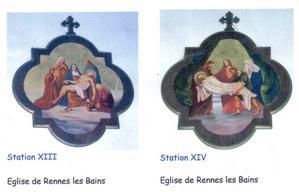 Le chemin de croix de Rennes les Bains.