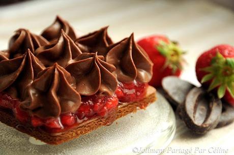 Tarte à la fraise et chocolat au Floc de Gascogne