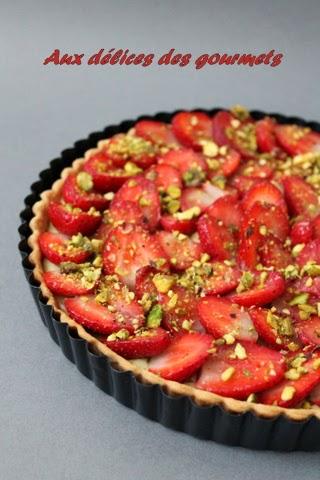 TARTE FRAISES ET PISTACHES