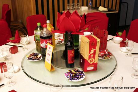 Mariage chinois d'un couple d'ami - La table et sa decoration