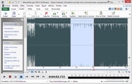 WavePad - um logiciel de montage audio