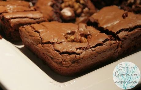 Brownies au Chocolat, Café et Noix