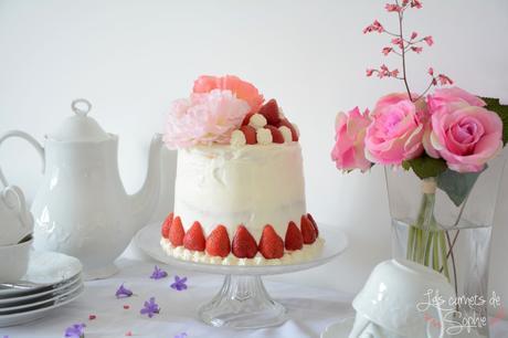 Layer Cake aux fraises et au Champagne