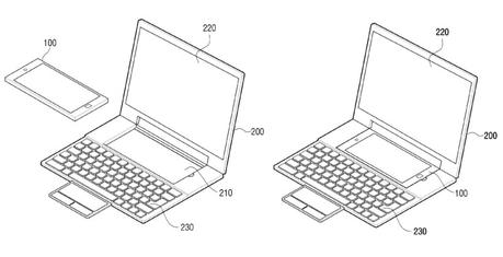 Un brevet de Samsung suggère un téléphone pouvant se transformer en ordinateur portable