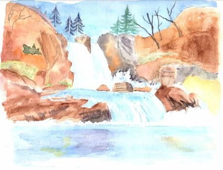 Spring waterfall, Cascade de printemps...