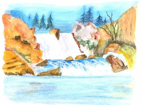 Spring waterfall, Cascade de printemps...