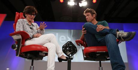 Kara Swisher et Nick Woodman parle de la Six-Camera Spherical Array de GoPro (Photo : Asa Mathat / Recode).