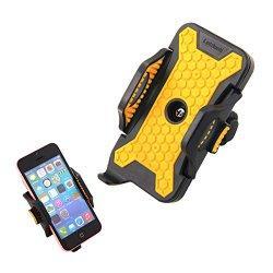 Les meilleurs support vélo pour smartphone Tera Support universel de VTT, vélo, moto pour GPS, téléphone portable iPhone 5S/5/4S/4, Samsung Galaxy, Blackberry, HTC, etc. (Jaune et noir) Il s'agit d'un support de téléphone de vélo permettant votre téléphone cellulaire reste à portée de main, ...