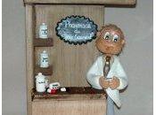 Décor avec pharmacien personnalisé porcelaine froide petit monde d'Ingrid