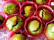 Muffins pistache cœur fruits rouges confits
